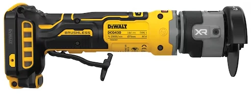 Akumuliatorinis kompaktiškas kampinis šlifuoklis, 76 mm, 18 V XR, 2 x 1,7 Ah, KOMPAKTIŠKAS, DEWALT [DCG430E2T-QW]