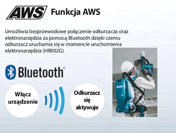 Makita perforatoriaus AWS sistemos veikimo principas