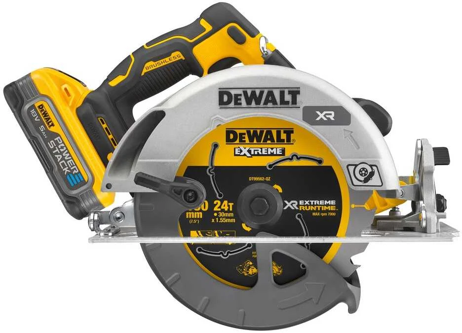 Dewalt akumuliatorinis diskinis pjūklas su 18V PowerStack