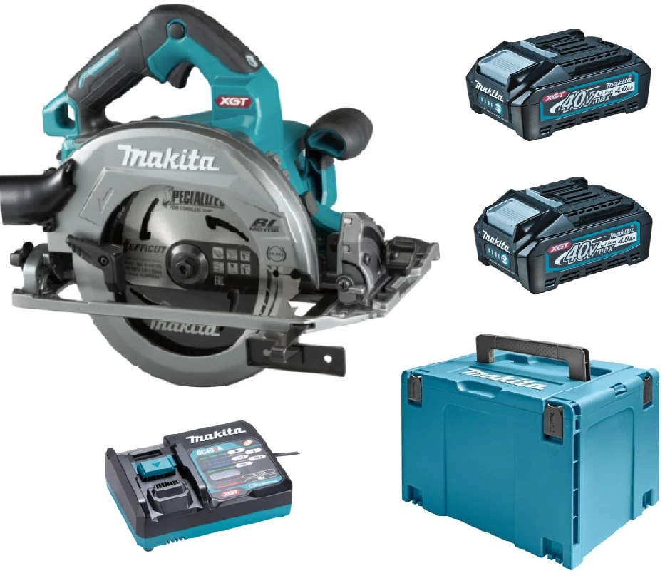 Makita 40V pjūklų komplektas su įkrovikliu ir lagaminu