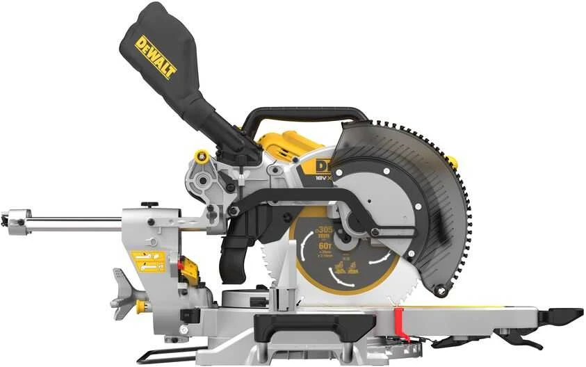 DEWALT skersinio pjovimo staklės su 305 mm disku, profilis