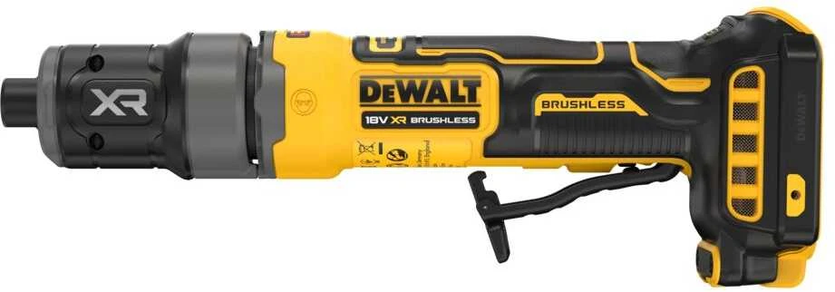 Tiesinis šlifuoklis DeWalt DCG420N-XJ; 18 V (be akumuliatoriaus ir pakrovėjo)