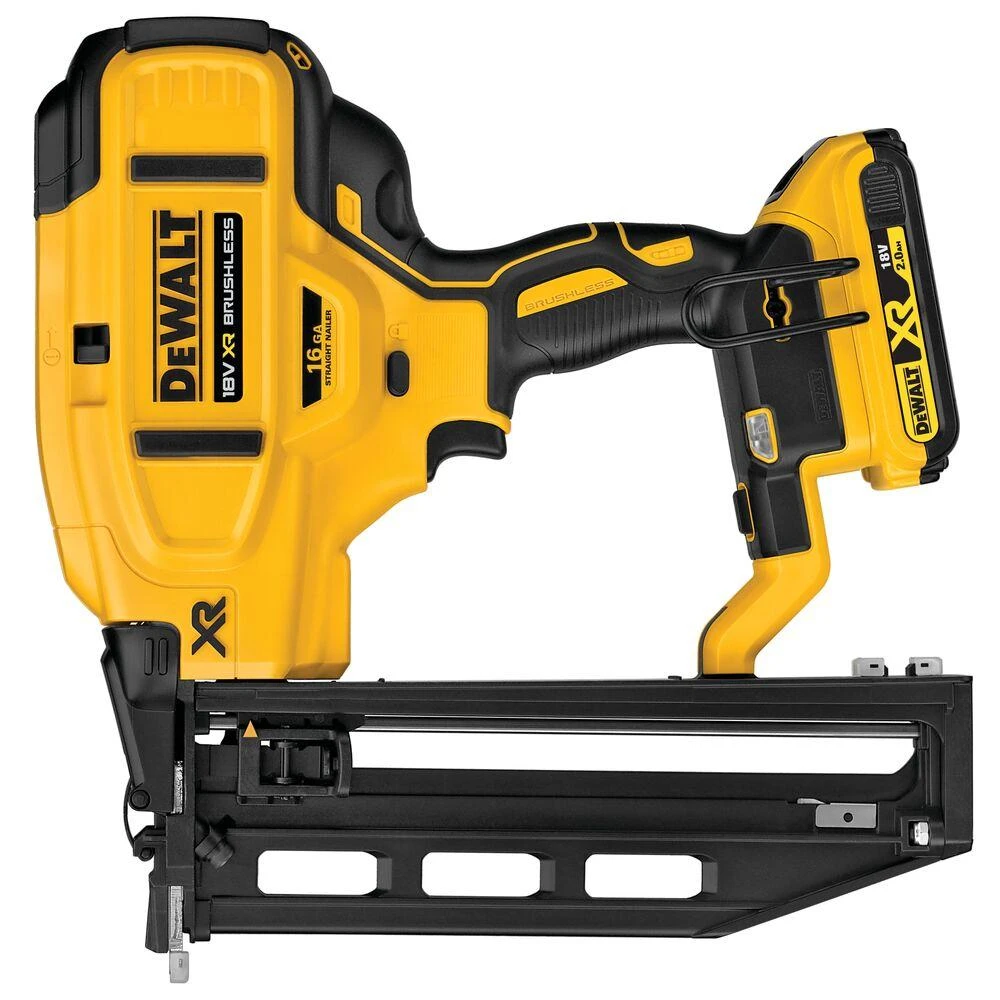 DeWalt 16GA akumuliatorinis vinių pistoletas profiliui