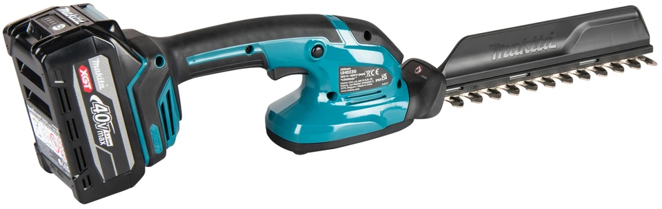 akumulatorowe kompaktowe nożyce do żywopłotu 40V max XGT, ilgis ostrza 20 cm, Makita [UH023GZ] + Dovana rękawice i olej