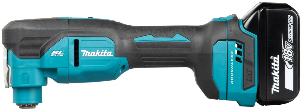 Makita DTM53Z Akumuliatorinis universalus švytuoklinis įrankis 18V, BL-motor, 6000-20000 judesiai per min, amplitudė 3,2°; toolless, Be akumuliatorių ir kroviklio!