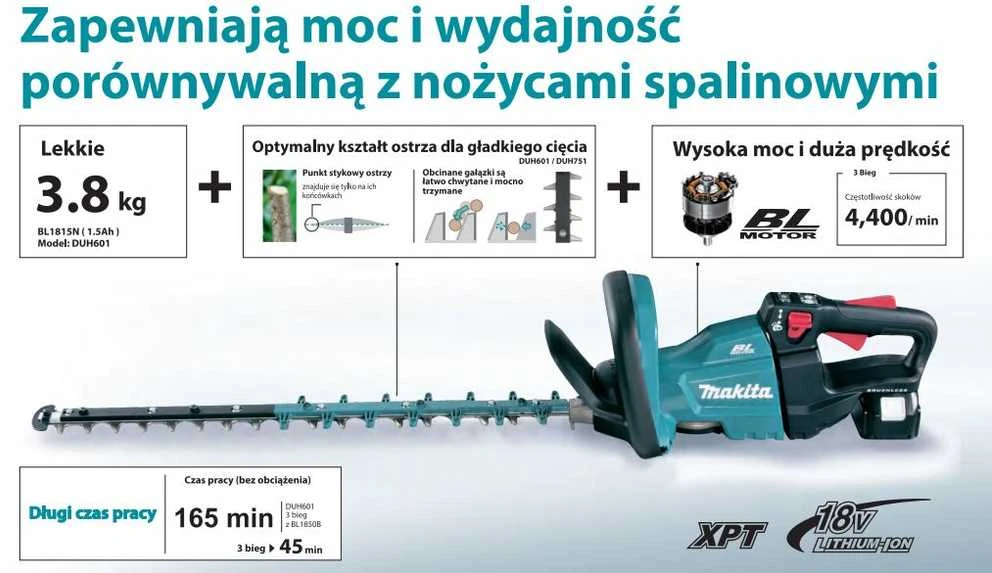 MAKITA GYVAVOTYBĖS ŽIRKLĖS 18V 600mm 1x5,0Ah DUH602RT