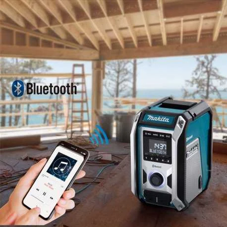 Makita DMR115 Radijas, CXT (12V Max (10,8V) / LXT (18V) baterijos, Žemųjų dažnių garsiakalbis, Bluetooth ir USB, DAB/DAB+