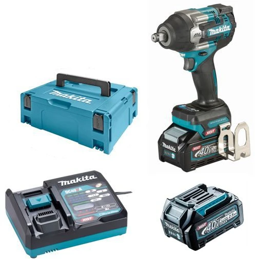akumulatorowy klucz udarowy 1/2", 1100Nm, 40V max, Makita [TW007GD201] 2x2,5Ah, Li-Ion, XGT