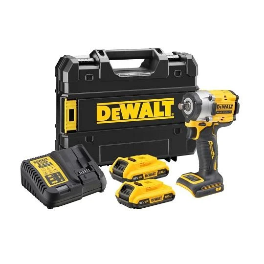 DeWALT smūginis veržliasukis DCF921D2T 18V 1/2", 406Nm, 2x2.0 Ah, TSTAK lagaminas