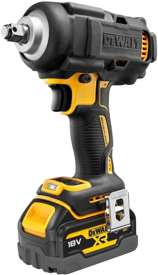 DEWALT Smūginis veržliasukis 1/2" 18V 812Nm 2x5,0Ah 4-BIEGI PIERŚCIEŃ ZABEZPIECZAJĄCY DCF891P2G
