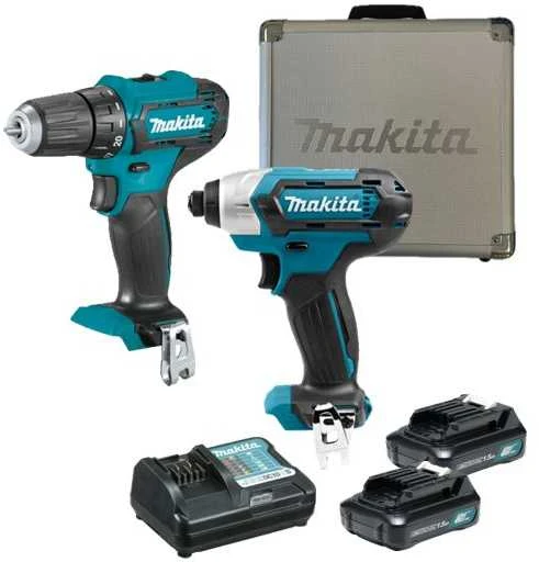MAKITA akumuliatorinių įrankių rinkinys CLX224X (DF333D + TD110D) 12V 2x1,5Ah