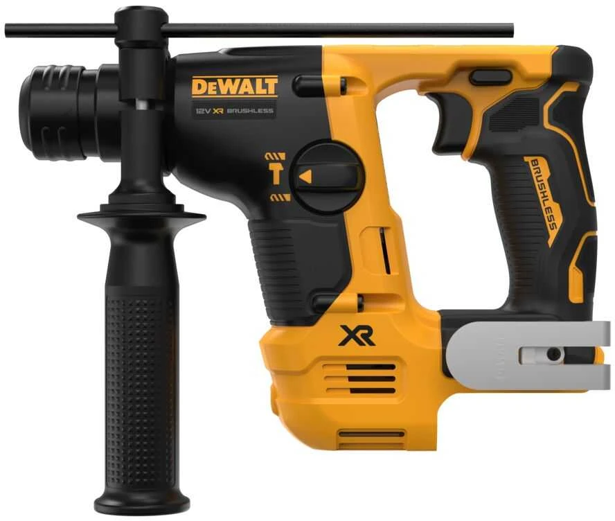 DeWalt akumuliatorinis perforatorius su šonine rankena