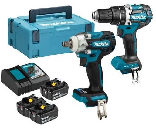 MAKITA KOMPLEKTAS COMBO 18V DLX2359TJ1 (DHP484, DTW300) 3×5,0Ah