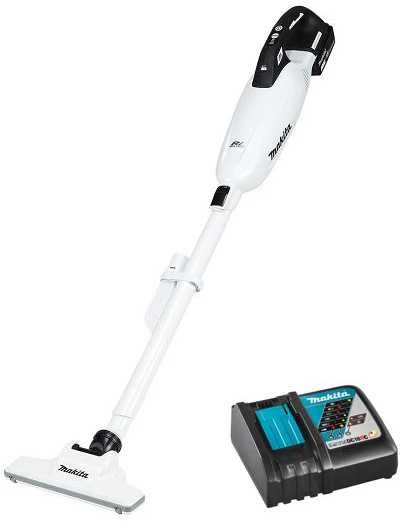 Akumuliatorinis vertikalus dulkių siurblys 18 V, balta, Makita [DCL284FRFW] 3,0 Ah, LXT