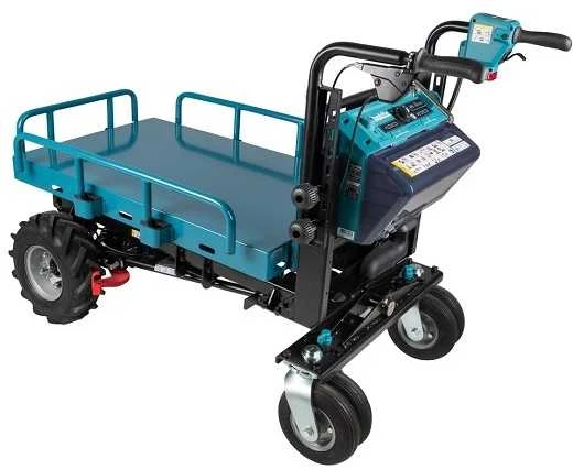 Makita DCU601Z akumuliatorinis karutis 2X18V ličio jonų, elektrinis keltuvas, BL variklis, 3 greičiai, maks. apkrova 300kg, 145kg be akumuliatoriaus ir krovinio
