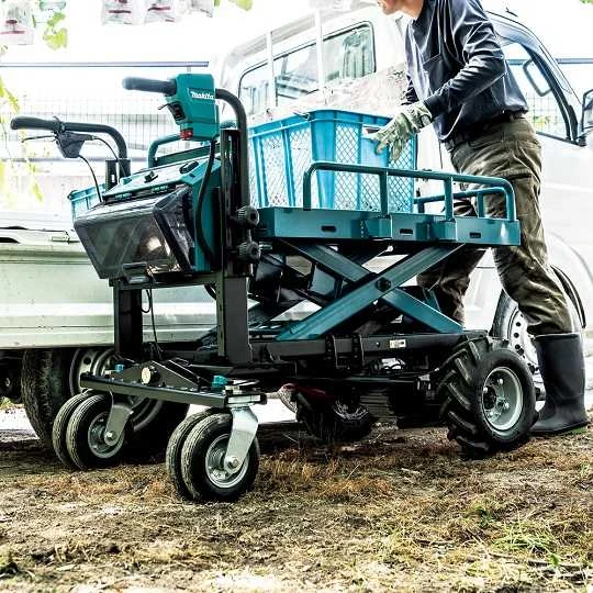 Makita DCU601Z akumuliatorinis karutis 2X18V ličio jonų, elektrinis keltuvas, BL variklis, 3 greičiai, maks. apkrova 300kg, 145kg be akumuliatoriaus ir krovinio