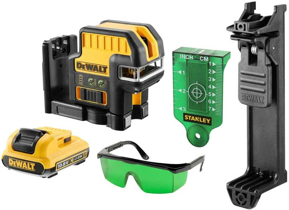 Kryžminis lazerinis nivelyras DeWalt DCE0825D1G žalias