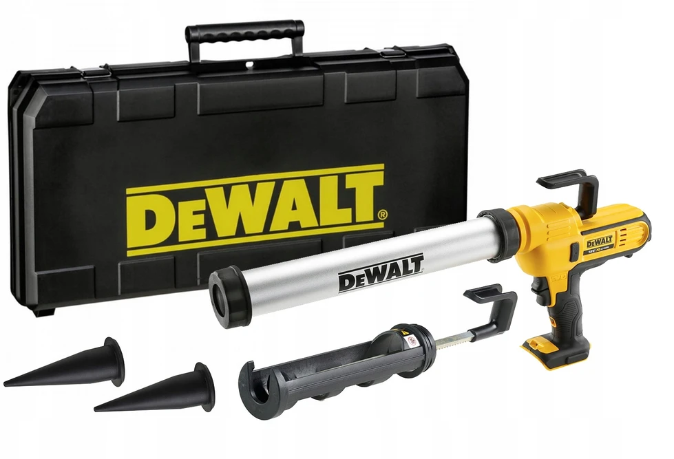 DEWALT KLIJŲ PISTOLETAS 18V DCE581NK 300-310ml + 600ml LAGAMINAS