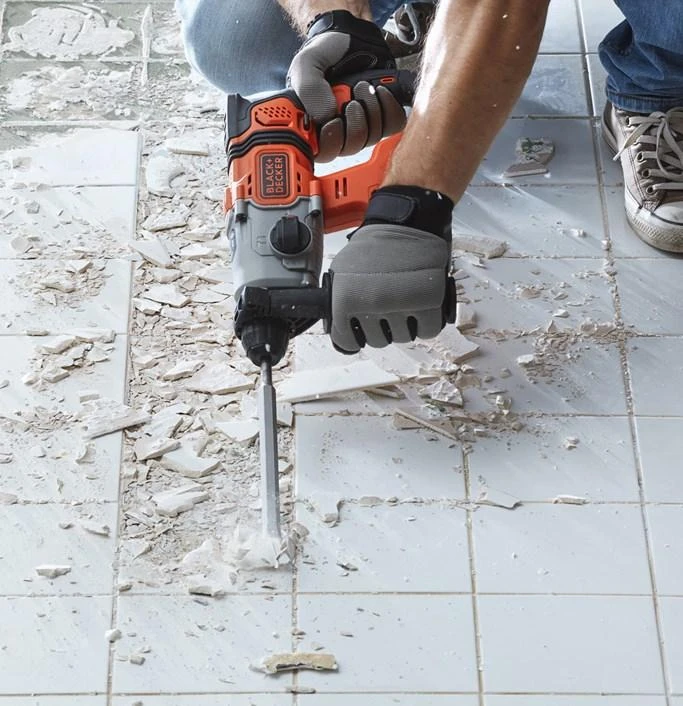 Black & Decker Juodas & Decker Perforatorius Juodas & Decker BCD900B-XJ; 1,2 J; SDS-plus; 18 V (be akumuliatoriaus ir pakrovėjo)