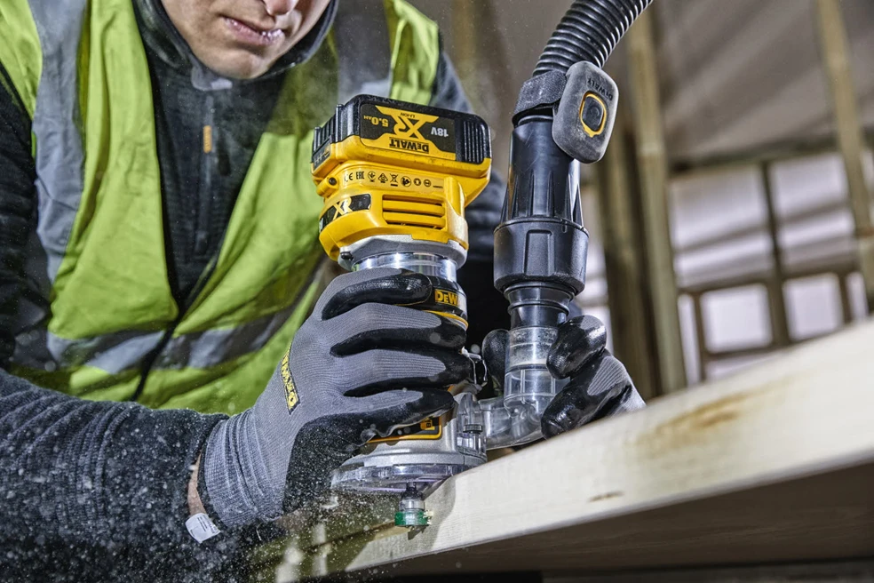 Dewalt akumuliatorinė freza DCW600N, 18V, be akumuliatoriaus ir kroviklio