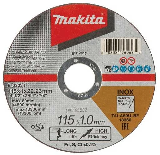 Makita 115 mm INOX pjovimo diskas
