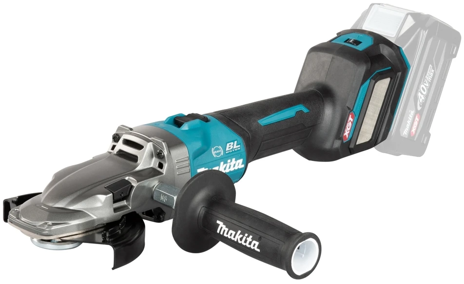 Makita akumuliatorinis XGT® kampinis šlifuoklis su plokščiu reduktoriaus korpusu (GA055GZ01)