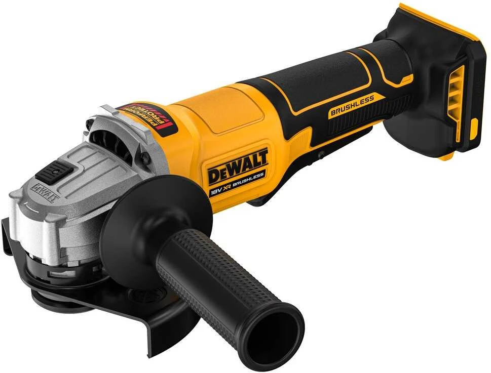 Akumuliatorinis kampinis šlifuoklis DeWalt DCG408NT-XJ; 18 V; 125 mm (Be akumuliatoriaus ir pakrovėjo)
