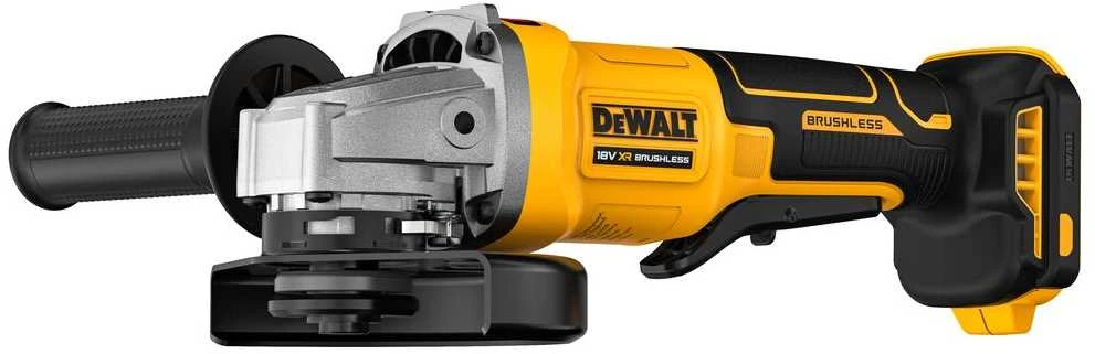 Akumuliatorinis kampinis šlifuoklis DeWalt DCG408NT-XJ; 18 V; 125 mm (Be akumuliatoriaus ir pakrovėjo)