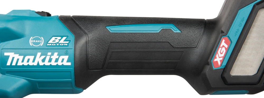Makita akumuliatorinis XGT® kampinis šlifuoklis su plokščiu reduktoriaus korpusu (GA055GZ01)