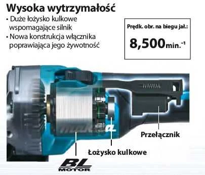 Makita GA005GM201 Kampinis šlifuoklis XGT, 125MM, 8500RPM; bešepetėlinis variklis, 2X4,0Ah; greitasis kroviklis; elektrinis stabdys; AFT; MAKPAC lagaminas; slankusis jungiklis