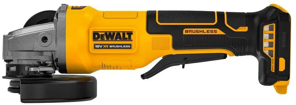 Akumuliatorinis kampinis šlifuoklis DeWalt DCG408NT-XJ; 18 V; 125 mm (Be akumuliatoriaus ir pakrovėjo)