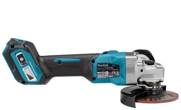 Makita GA023GZ Kampinis šlifuoklis XGT, 125MM, 0-8500RPM; bešepetėlinis variklis; elektrinis stabdys; AFT; AWS (be AWS lusto); reguliuojamas greitis; "Z" versija - komplektuojamas be akumuliatoriaus ir kroviklio