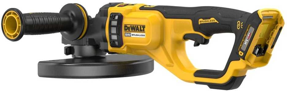 DEWALT KAMPINIS ŠLIFUOKLIS 230mm 54V FV DCG460NK LAGAMINAS