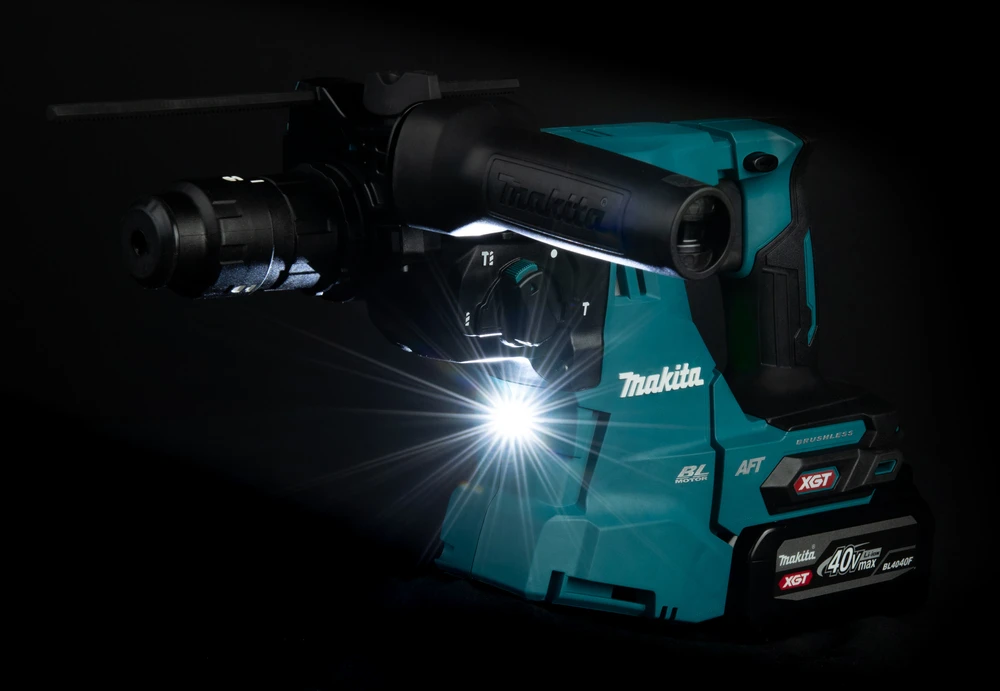 Makita HR012GZ Perforatorius XGT, 3,3 J, 28mm; 4,0kg, bešepetėlinis variklis, greitojo keitimo griebtuvas, AFT; AWS (be AWS lusto); AVT; XPT; "Z" versija - komplektuojamas be akumuliatoriaus ir kroviklio