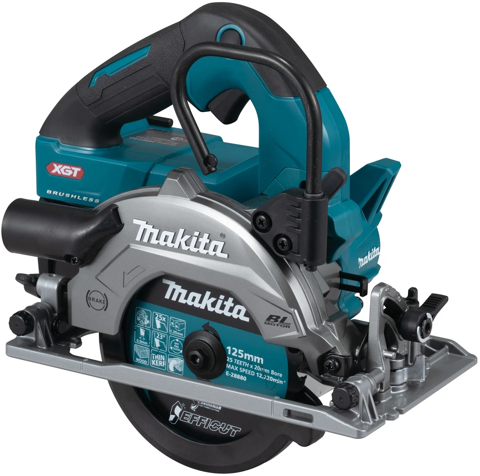 Makita HS014GZ Diskinis pjūklas, XGT, ø125x20mm, 47 mm, AWS (be AWS lusto), bešepetėlinis variklis, "Z" versija - komplektuojamas be akumuliatoriaus ir kroviklio