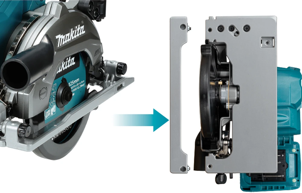 Makita HS014GZ Diskinis pjūklas, XGT, ø125x20mm, 47 mm, AWS (be AWS lusto), bešepetėlinis variklis, "Z" versija - komplektuojamas be akumuliatoriaus ir kroviklio