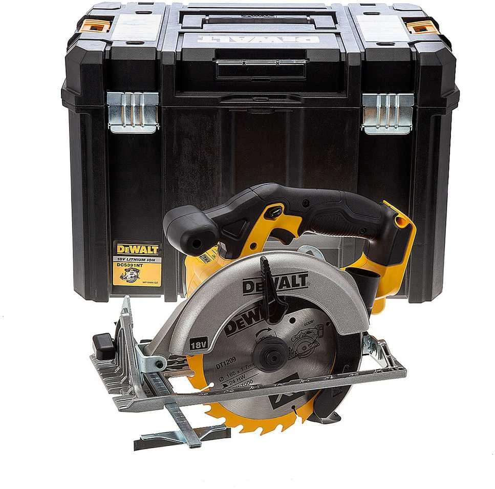 DEWALT diskinis pjūklas DCS391NT 18V 165mm TSTAK be akumuliatoriaus ir kroviklio