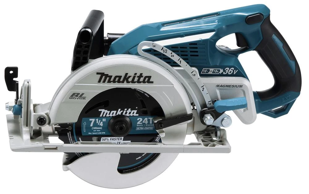 Makita DRS780Z Akumuliatorinis diskinis pjūklas, 2x18V, 65 mm, ø185x30mm, Be akumuliatorių ir kroviklio!