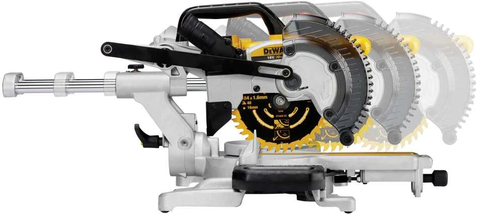 Akumuliatorinės skersinio pjovimo staklės DeWalt DCS365N-XJ
