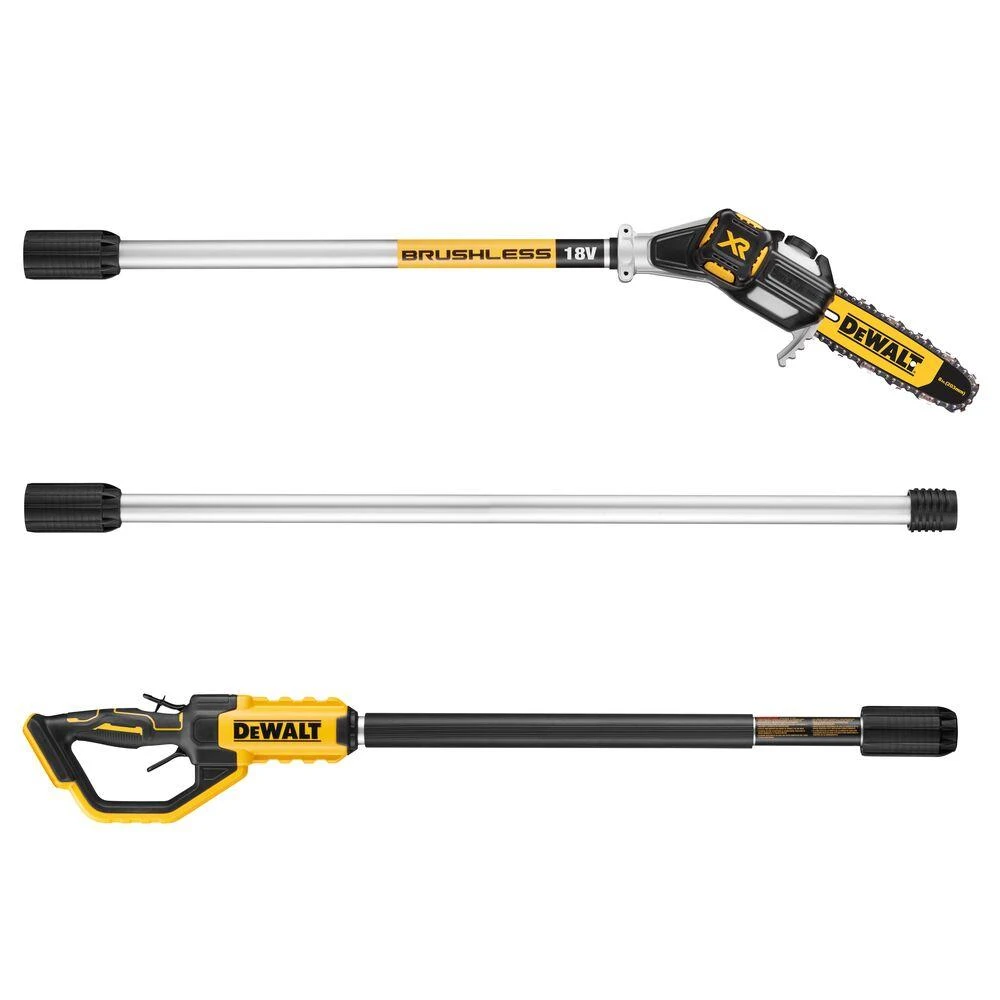 DEWALT teleskopinė aukštapjovė DCMPS567N, 18V, 20cm, ilgis 2-3m, be akumuliatoriaus ir kroviklio