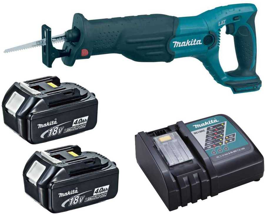 Akumuliatorinis tiesinis pjūklas Makita DJR186RTE; 18 V; 2x5,0 Ah akum.