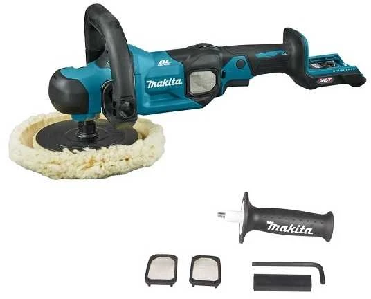 Makita PV001GZ Akumuliatorinis poliruokliis XGT, 185mm, 0 - 2200min-1, 3,0kg, "Z" versija - komplektuojamas be akumuliatoriaus ir kroviklio