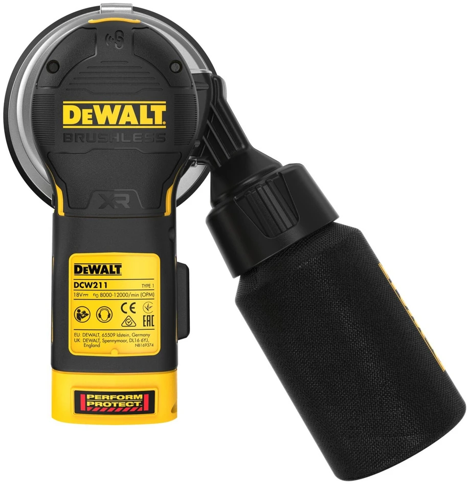 akumuliatorinė szlifierka mimośrodowa 125mm, 18V XR, DeWALT [DCW211N-XJ]
