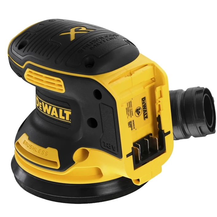 DEWALT akumuliatorinis bešepetėlinis ekscentrinis šlifuoklis DCW210P2 18V 125mm 2x5,0Ah