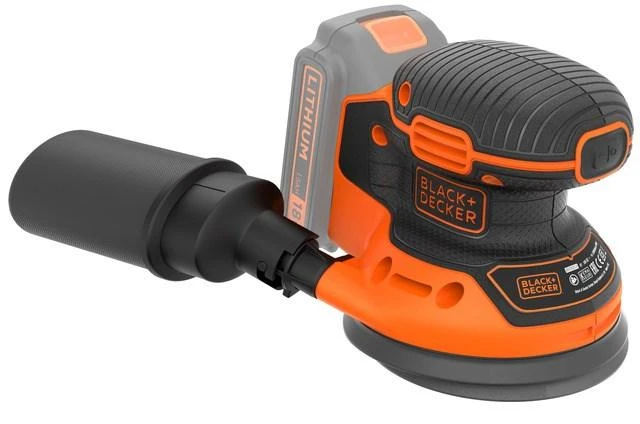 Black & Decker Juodas & Decker Ekscentrinis šlifuoklis Juodas & Decker BDCROS18N-XJ; 18 V (be akumuliatoriaus ir pakrovėjo)