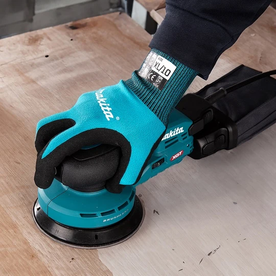 Makita BO002CGZ Akumuliatorinis ekscentrinis šlifuoklis XGT 40V, 150mm/5mm, AWS (be AWS lusto), Be akumuliatorių ir kroviklio!