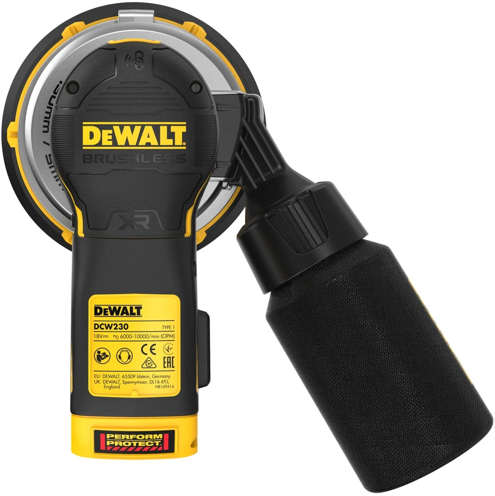 akumuliatorinė szlifierka mimośrodowa 150mm, 18V XR, DeWALT [DCW230N-XJ]