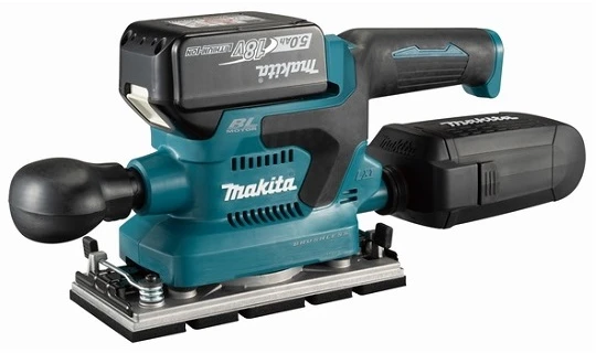 Plokštuminis šlifuoklis Makita DBO380RTJ; 18 V; 2x5,0 Ah akum.