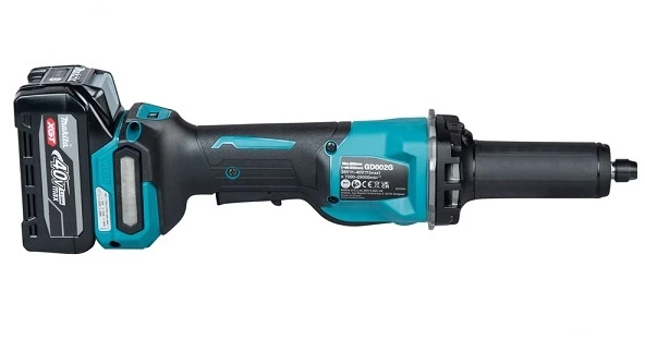 akumuliatorinė szlifierka prosta, 40V max XGT, 6mm, Makita [GD002GM201] 2x4,0Ah, jungiklis łopatkowy