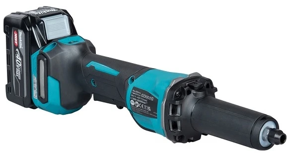 akumuliatorinė szlifierka prosta, 40V max XGT, 6mm, Makita [GD002GM201] 2x4,0Ah, jungiklis łopatkowy